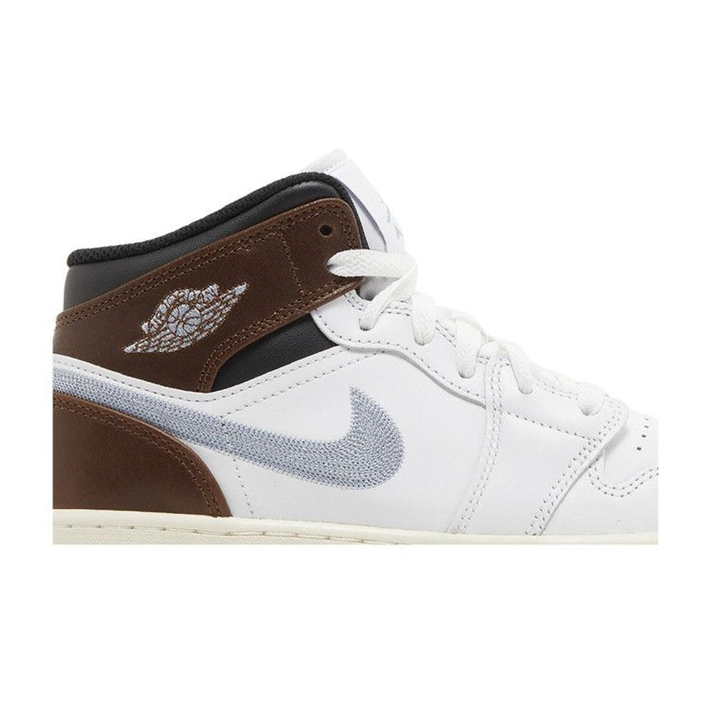 Jordan 1 Mid SE White Brown Blue Grey (GS)