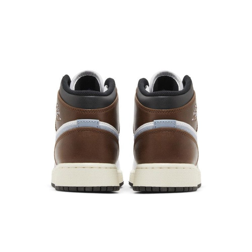 Jordan 1 Mid SE White Brown Blue Grey (GS) – podrážka | Purekickz