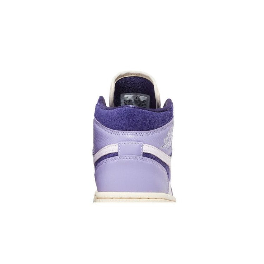 Jordan 1 Mid Sky J Purple – detail materiálu | Purekickz