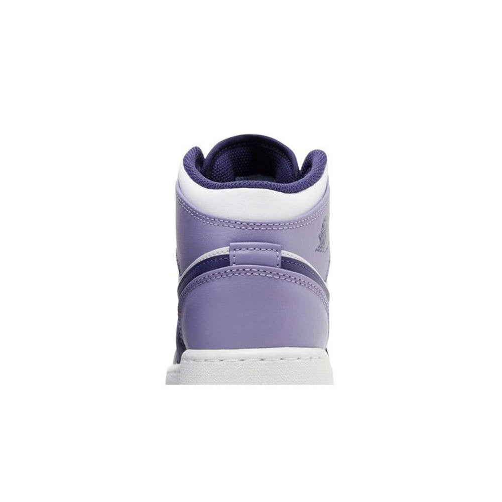 Jordan 1 Mid Sky J Purple (GS) – detail materiálu | Purekickz