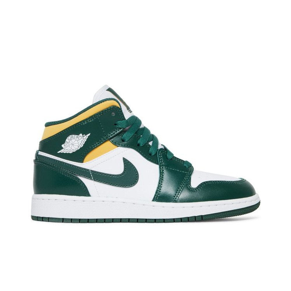 Jordan 1 Mid Sonics (2021) (GS) – boční pohled | Purekickz