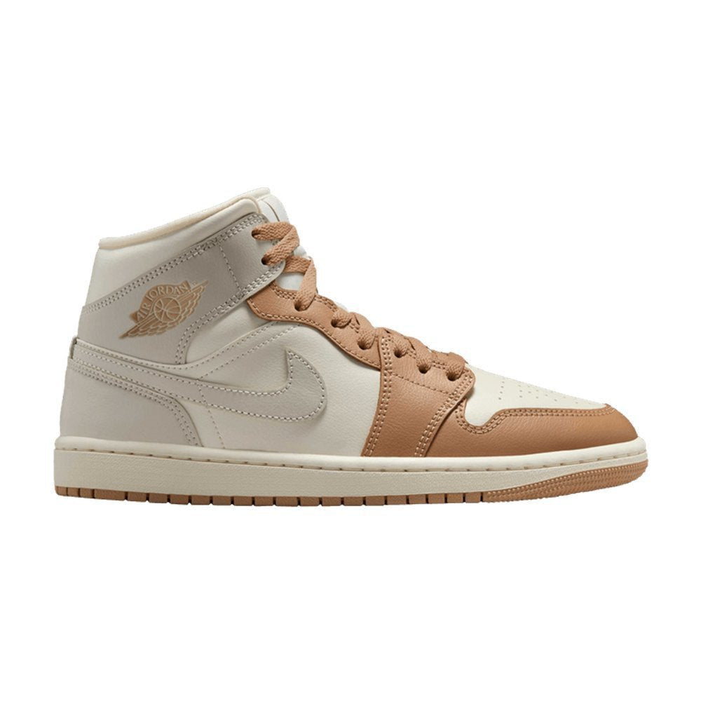Jordan 1 Mid Tan Toe (W) – boční pohled | Purekickz