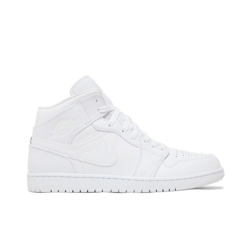 Jordan 1 Mid Triple White – boční pohled | Purekickz