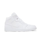 Jordan 1 Mid Triple White – boční pohled | Purekickz