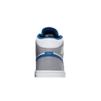 Jordan 1 Mid True Blue – detail materiálu | Purekickz