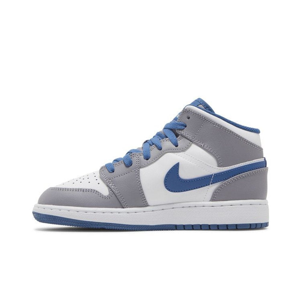 Jordan 1 Mid True Blue Cement (GS) – hlavní pohled | Purekickz