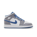 Jordan 1 Mid True Blue Cement (GS) – boční pohled | Purekickz