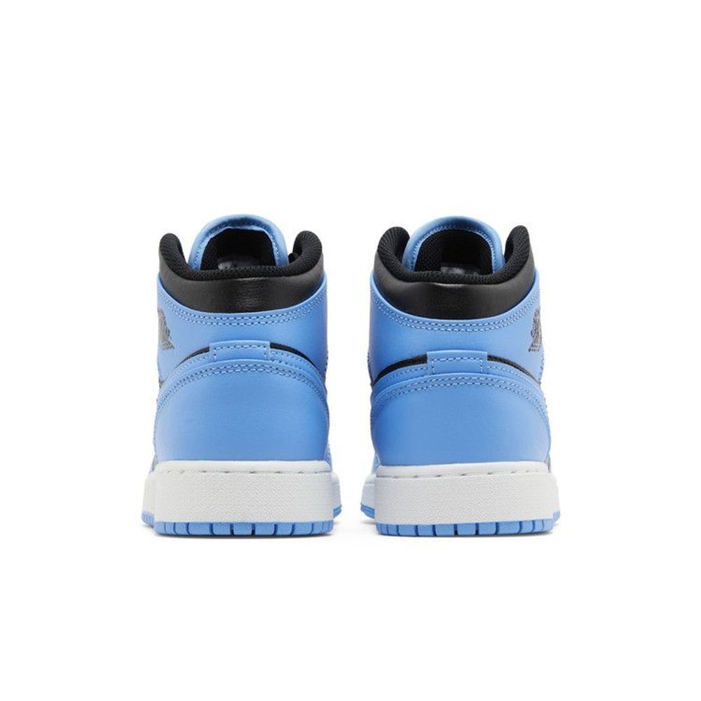 Jordan 1 Mid University Blue Black (GS) – podrážka | Purekickz