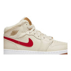 Jordan 1 Mid Utility Fleece Pearl White (GS) – detail | Purekickz