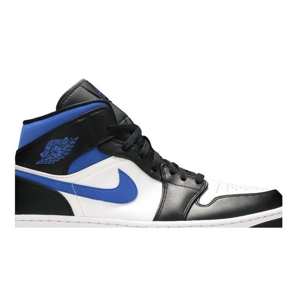 Jordan 1 Mid White Black Racer Blue – detail | Purekickz