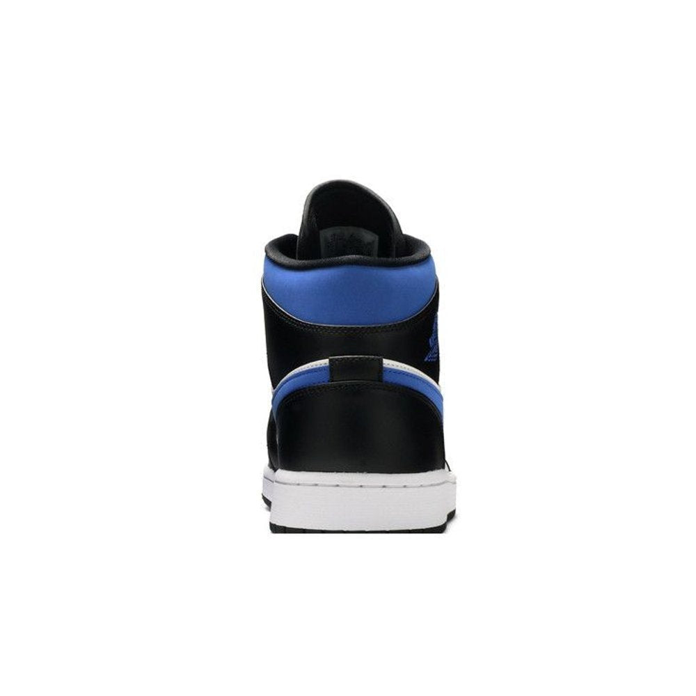 Jordan 1 Mid White Black Racer Blue – detail materiálu | Purekickz