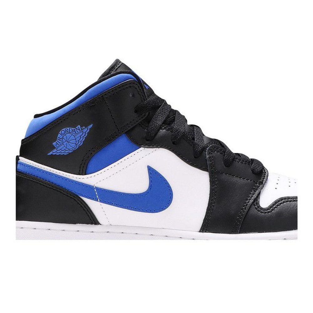 Jordan 1 Mid White Black Racer Blue (GS) – detail | Purekickz