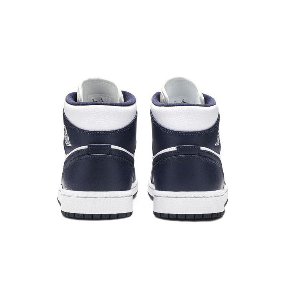 Jordan 1 Mid White Metallic Gold Obsidian – podrážka | Purekickz