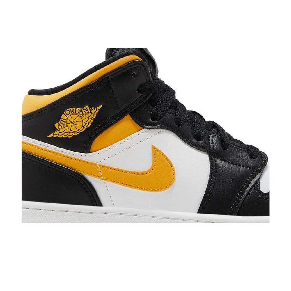 Jordan 1 Mid White Pollen Black (GS)
