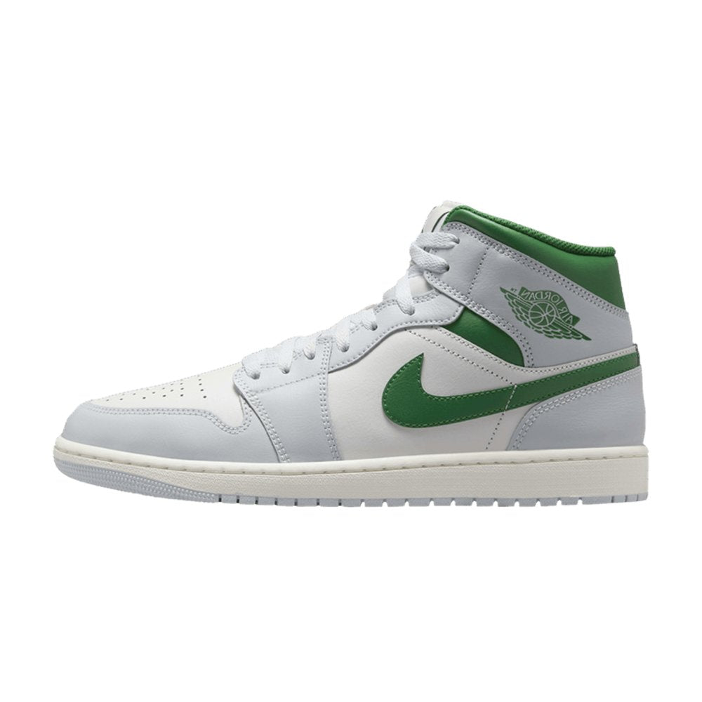 Jordan 1 Mid White Pure Platinum Pine Green – hlavní pohled | Purekickz