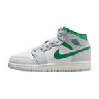 Jordan 1 Mid White Pure Platinum Pine Green (GS) – hlavní pohled | Purekickz