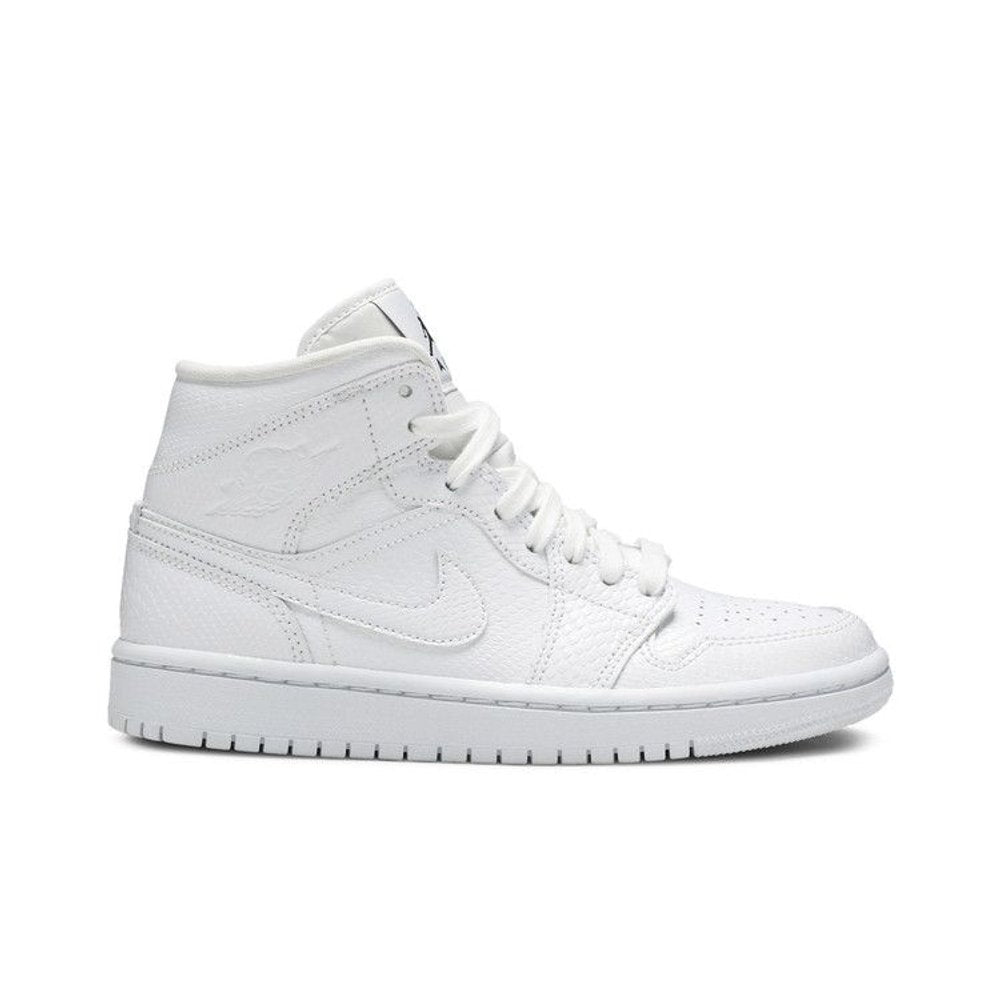 Jordan 1 Mid White Snakeskin (W) – boční pohled | Purekickz