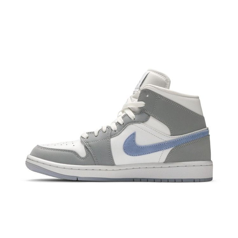 Jordan 1 Mid Wolf Grey Aluminum – hlavní pohled | Purekickz