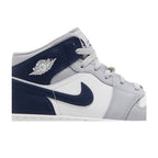 Jordan 1 Mid Wolf Grey Midnight Navy (GS) – detail | Purekickz