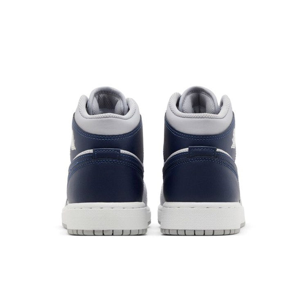 Jordan 1 Mid Wolf Grey Midnight Navy (GS) – podrážka | Purekickz
