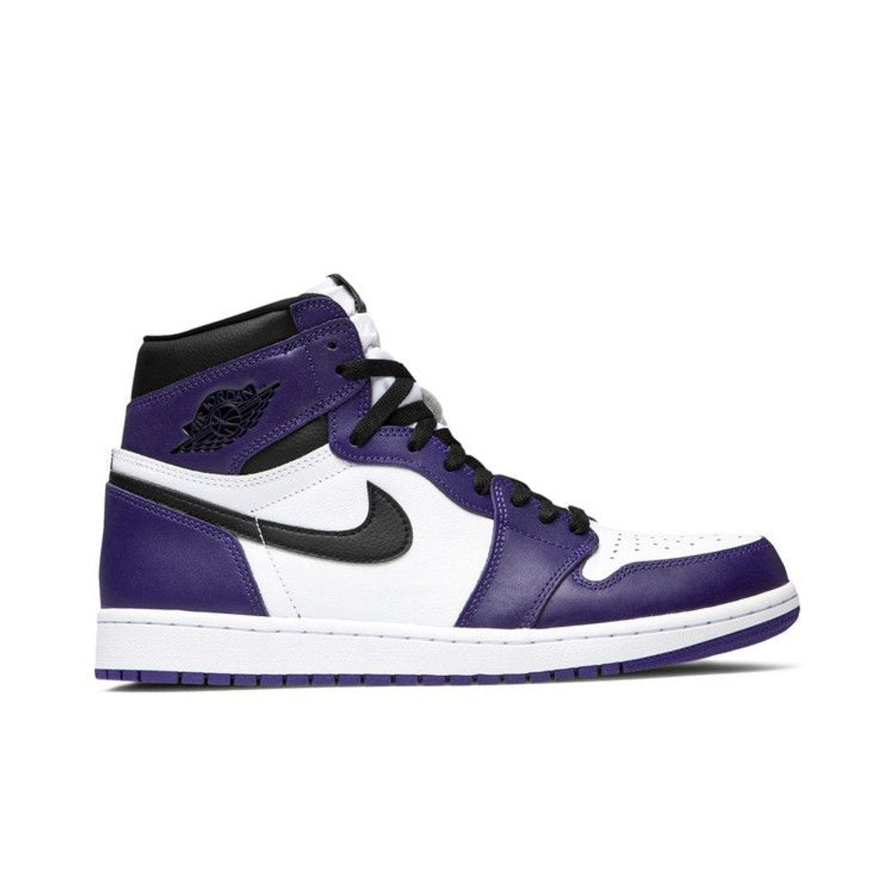 Jordan 1 Retro High Court Purple White – boční pohled | Purekickz