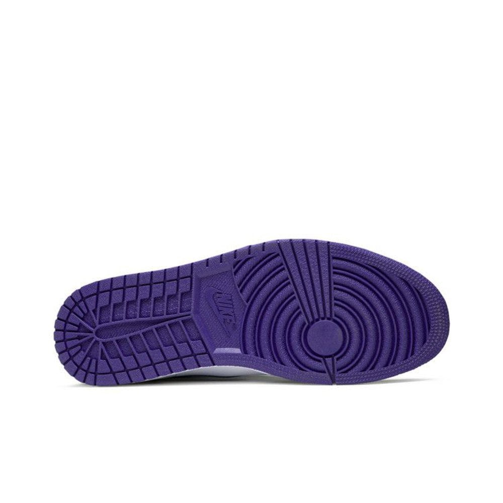 Jordan 1 Retro High Court Purple White – zadní pohled | Purekickz