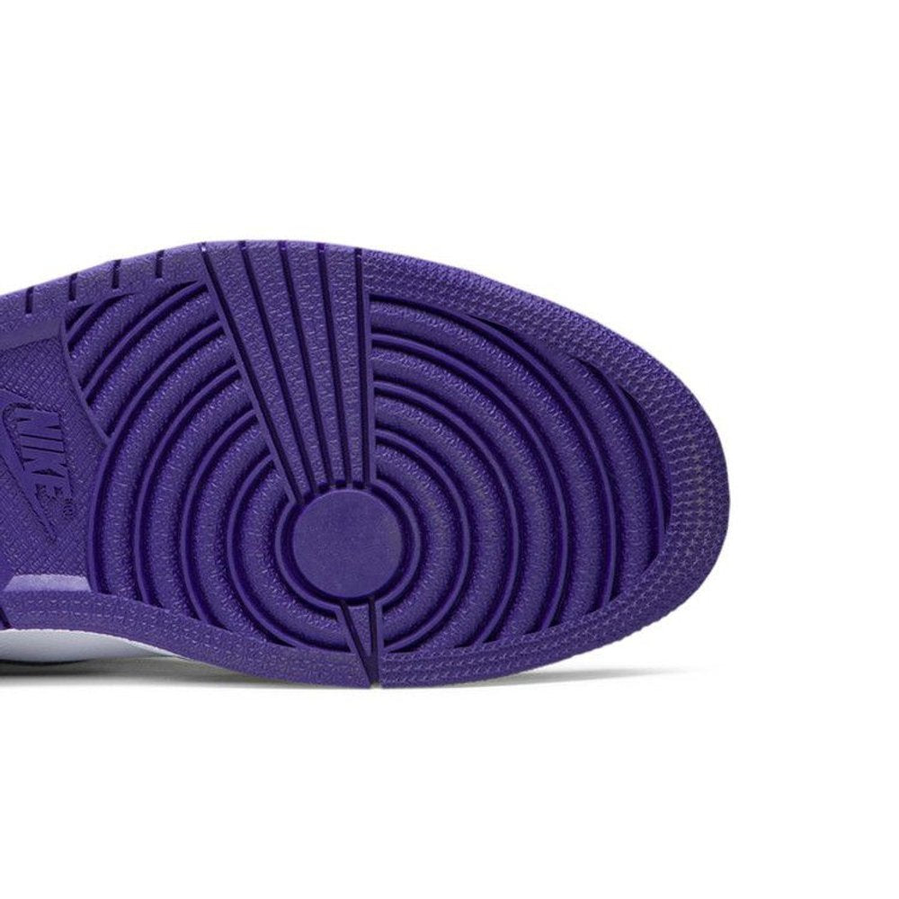 Jordan 1 Retro High Court Purple White – pohled shora | Purekickz
