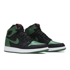 Jordan 1 Retro High Pine Green Black (GS) – detail materiálu | Purekickz