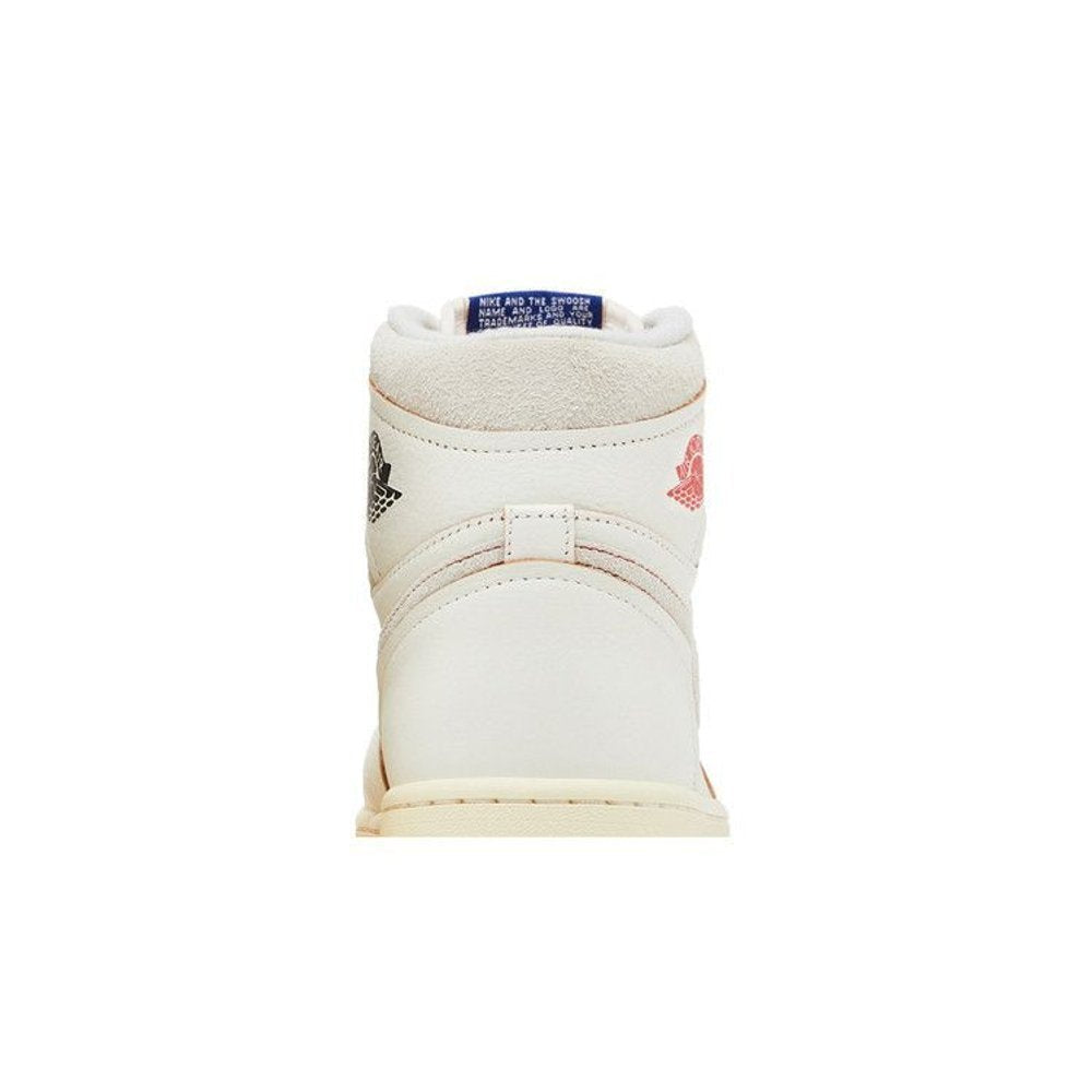 Jordan 1 Retro High Rare Air Sail Cinnabar (W) – detail materiálu | Purekickz
