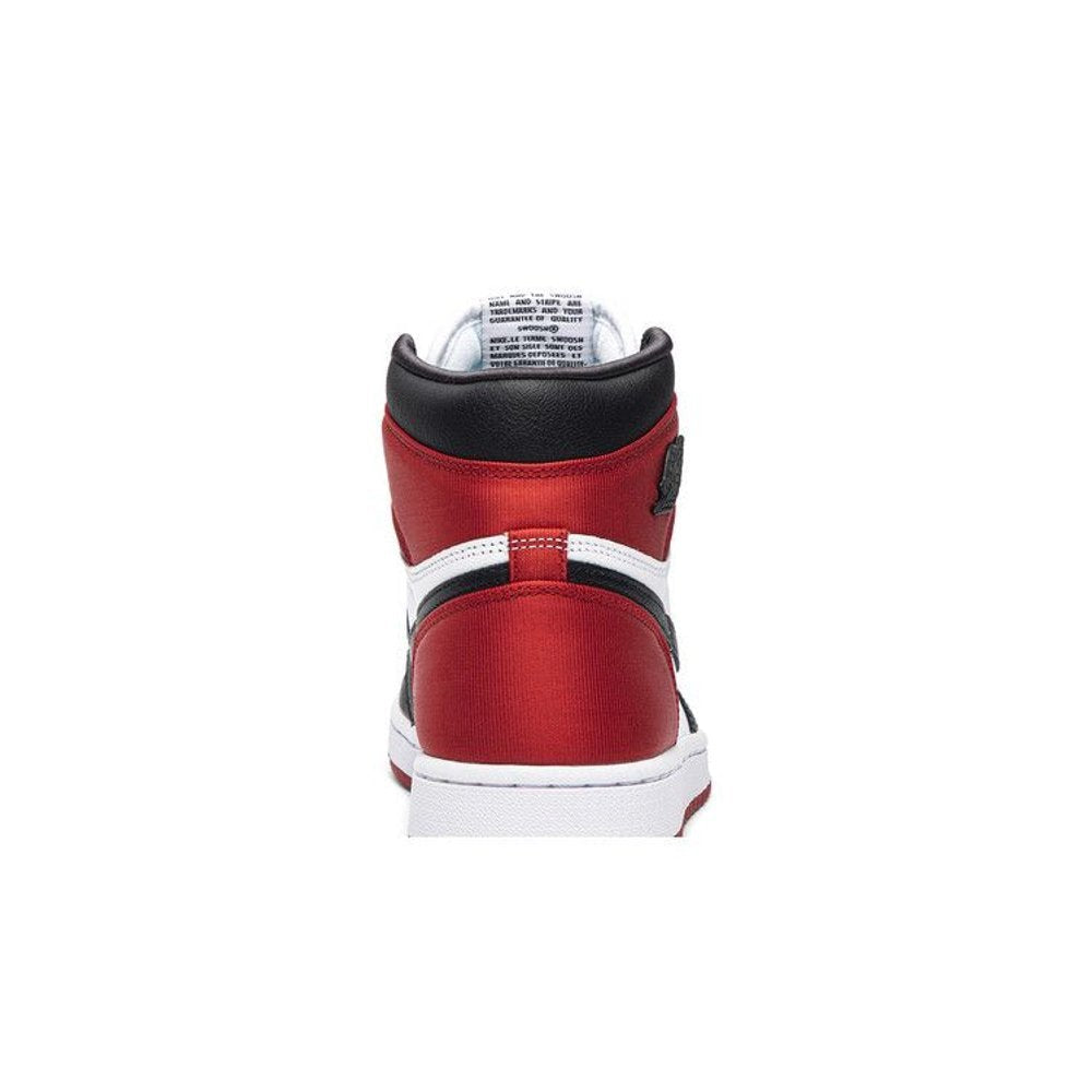 Jordan 1 Retro High Satin Black Toe – detail materiálu | Purekickz