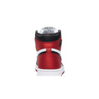 Jordan 1 Retro High Satin Black Toe – detail materiálu | Purekickz