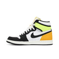 Jordan 1 Retro High White Black Volt University Gold