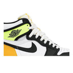 Jordan 1 Retro High White Black Volt University Gold – detail | Purekickz