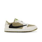 Jordan 1 Retro Low Golf Travis Scott Neutral Olive – boční pohled | Purekickz