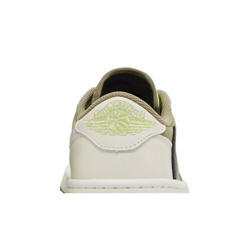 Jordan 1 Retro Low Golf Travis Scott Neutral Olive – detail materiálu | Purekickz