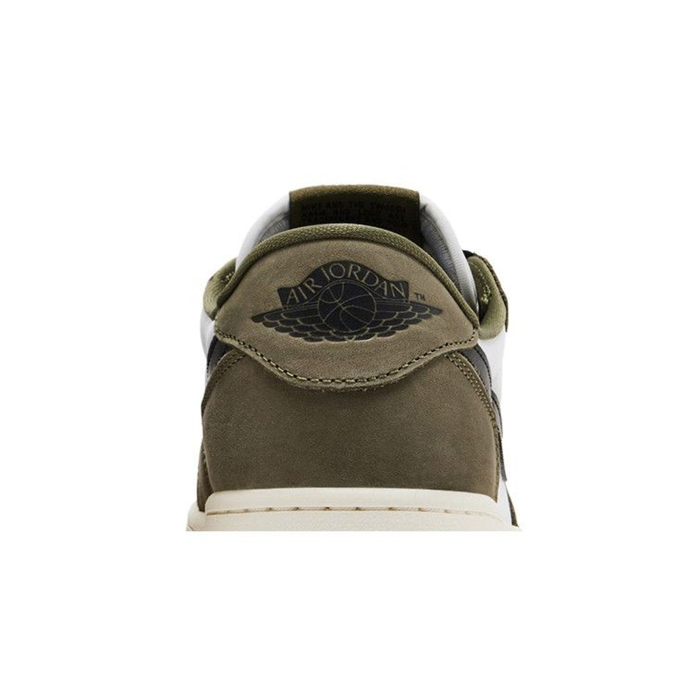 Jordan 1 Retro Low Medium Olive – detail materiálu | Purekickz