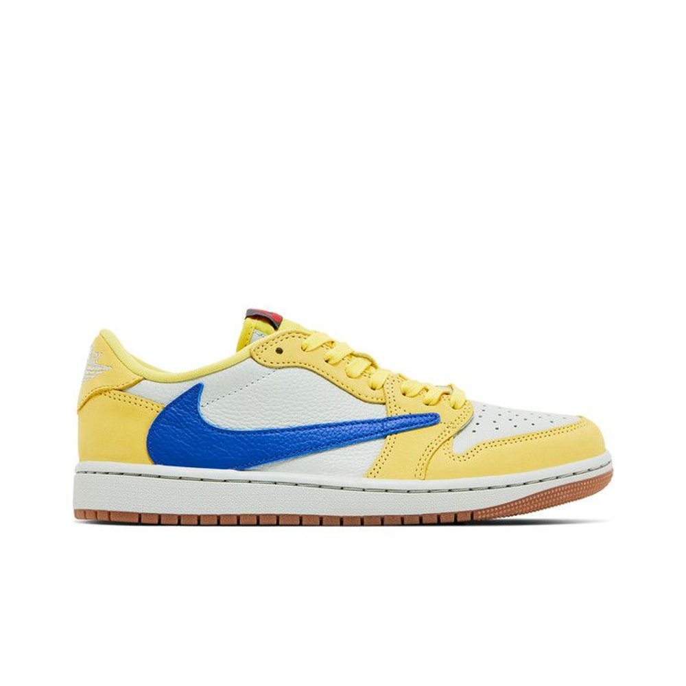 Jordan 1 Retro Low OG SP Travis Scott Canary (W) – boční pohled | Purekickz