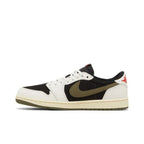Jordan 1 Retro Low OG SP Travis Scott Olive (W) – hlavní pohled | Purekickz
