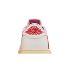 Jordan 1 Retro Low OG SP Travis Scott Sail Tropical Pink – detail materiálu | Purekickz