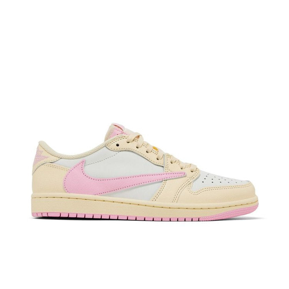 Jordan 1 Retro Low OG SP Travis Scott Shy Pink – boční pohled | Purekickz