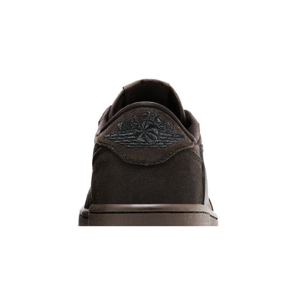 Jordan 1 Retro Low OG SP Travis Scott Velvet Brown – detail materiálu | Purekickz