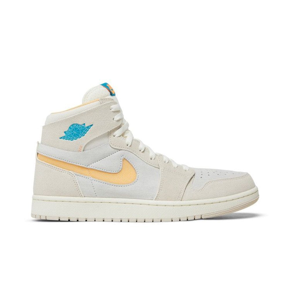 Jordan 1 Zoom CMFT 2 Orewood Brown Bright Citrus Sail – boční pohled | Purekickz