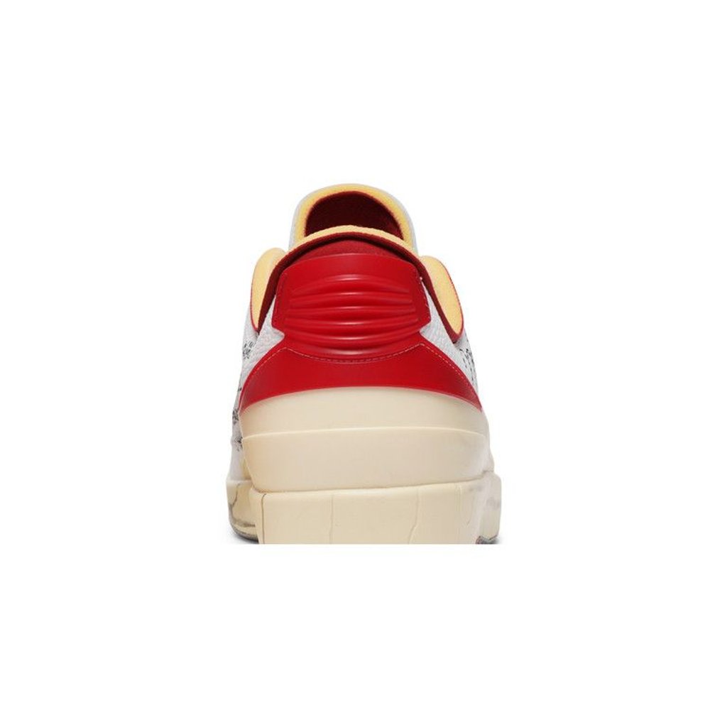 Jordan 2 Retro Low SP Off-White White Red – detail materiálu | Purekickz