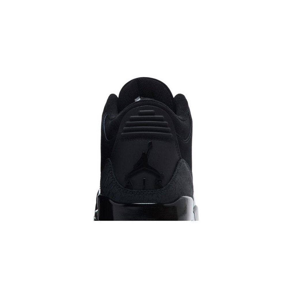 Jordan 3 Retro Black Cat (2025) – detail materiálu | Purekickz