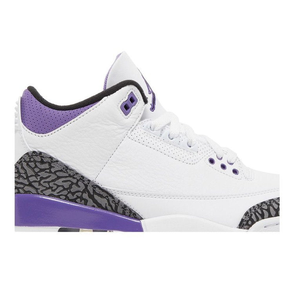 Jordan 3 Retro Dark Iris – detail | Purekickz