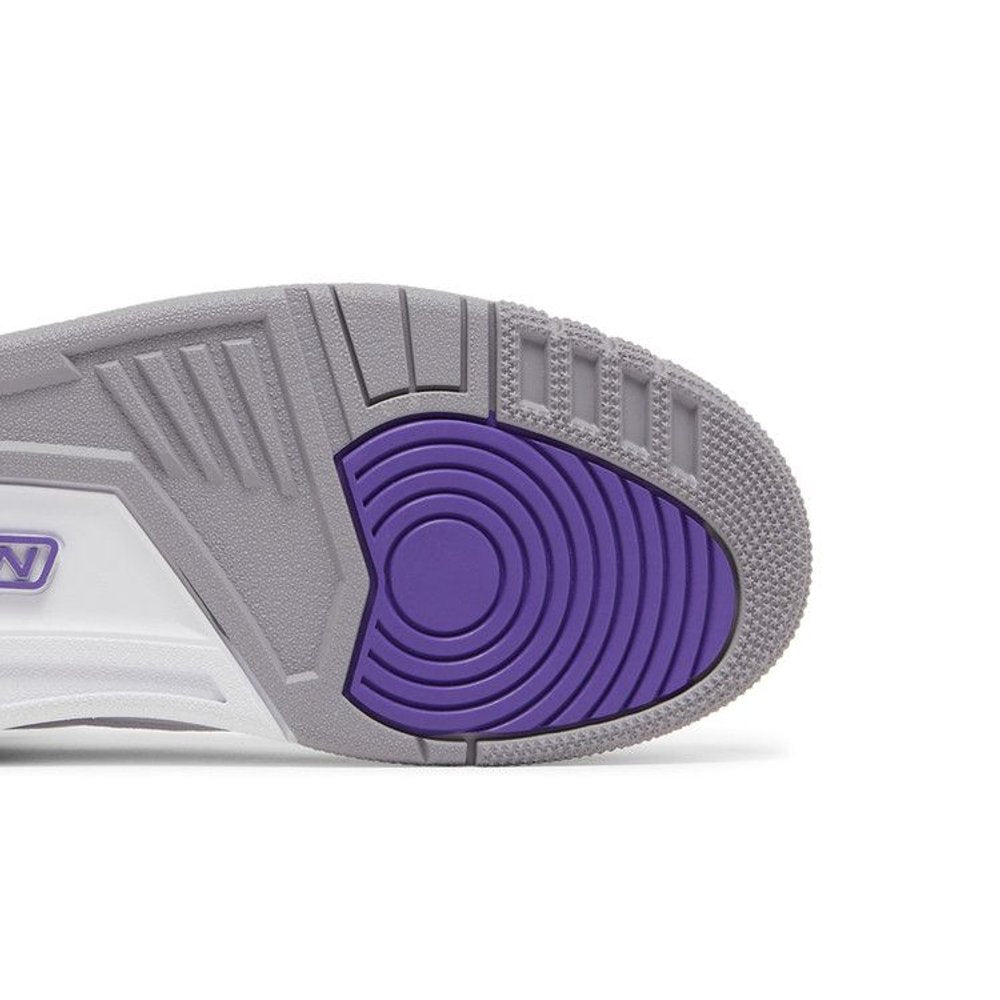 Jordan 3 Retro Dark Iris – pohled shora | Purekickz