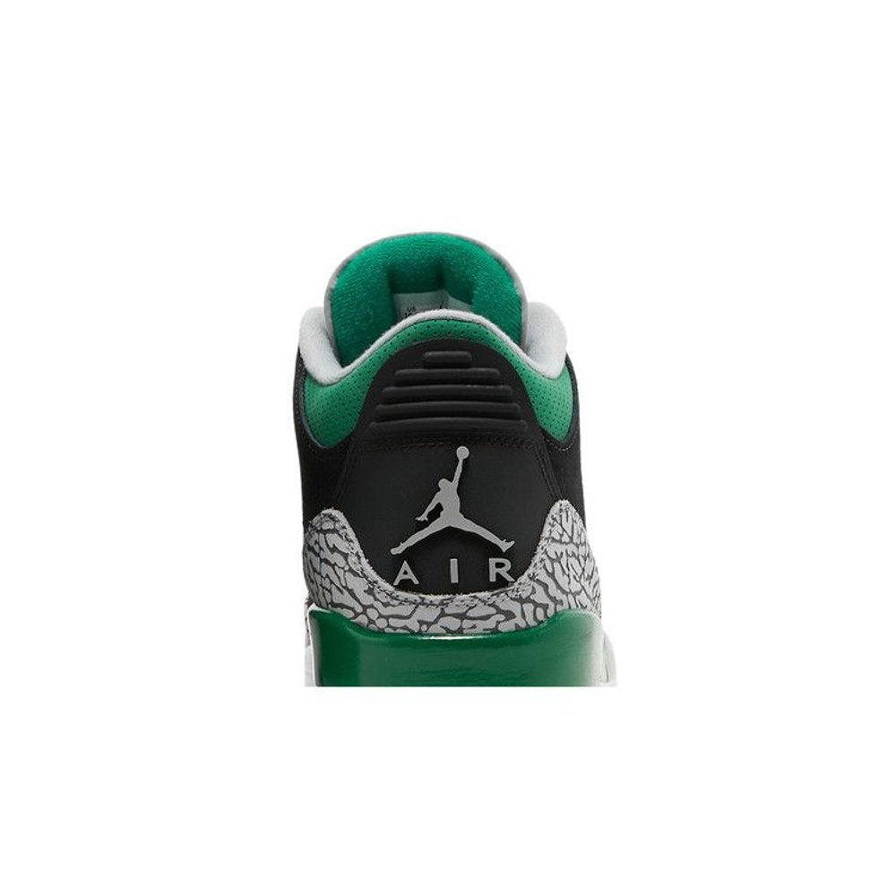 Jordan 3 Retro Pine Green – detail materiálu | Purekickz