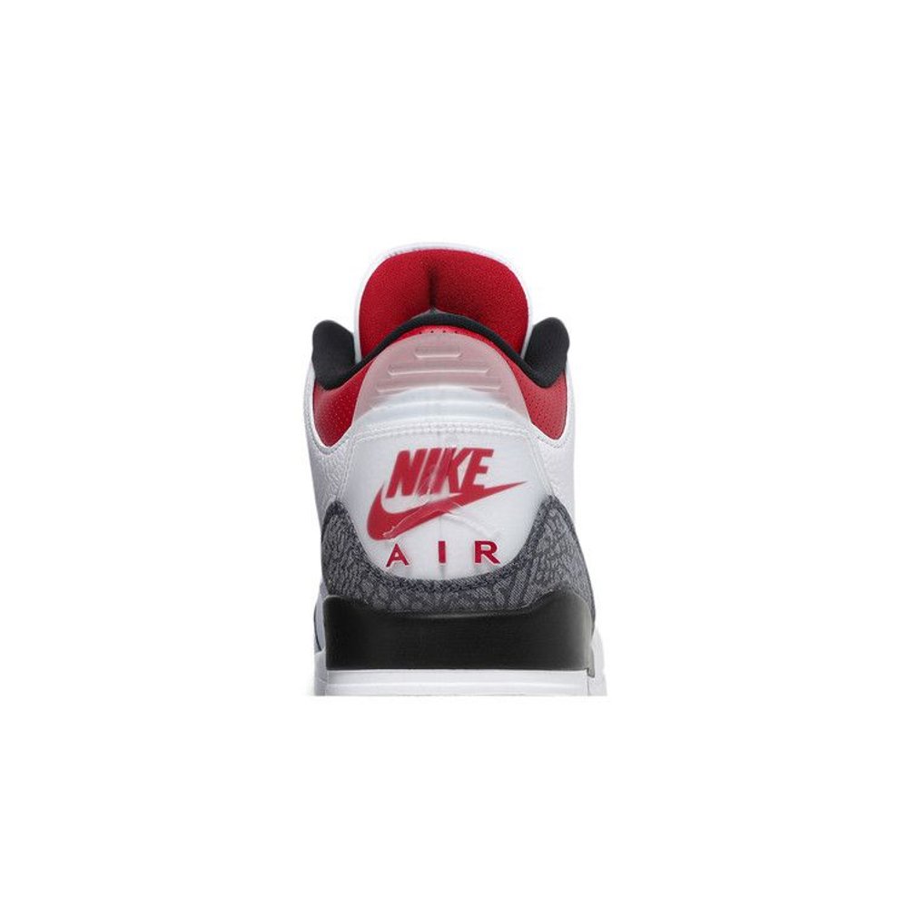Jordan 3 Retro SE Fire Red Denim (2020) – detail materiálu | Purekickz