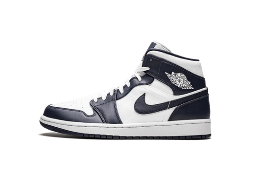 Jordan 1 Mid White Metallic Gold Obsidian