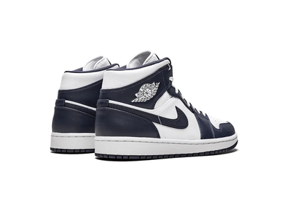 Jordan 1 Mid White Metallic Gold Obsidian